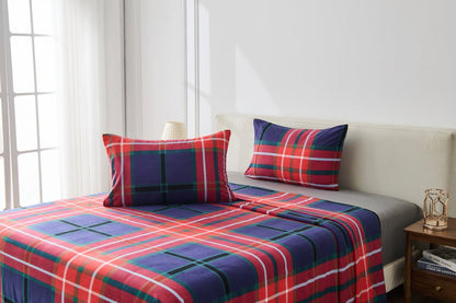 Ferdi Tartan Check Multi Soft Touch Printed Sheet Set