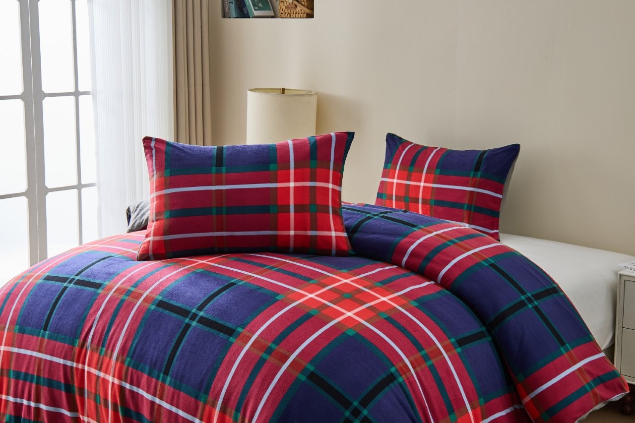 Ferdi Tartan Check Multi Soft Touch Printed Duvet Cover Set