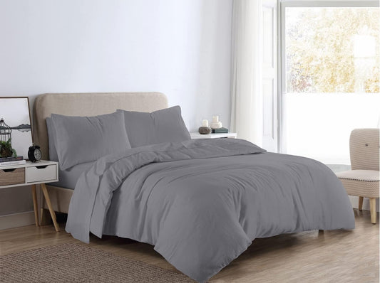 Flannelette Duvet Cover Set | 10 Colours