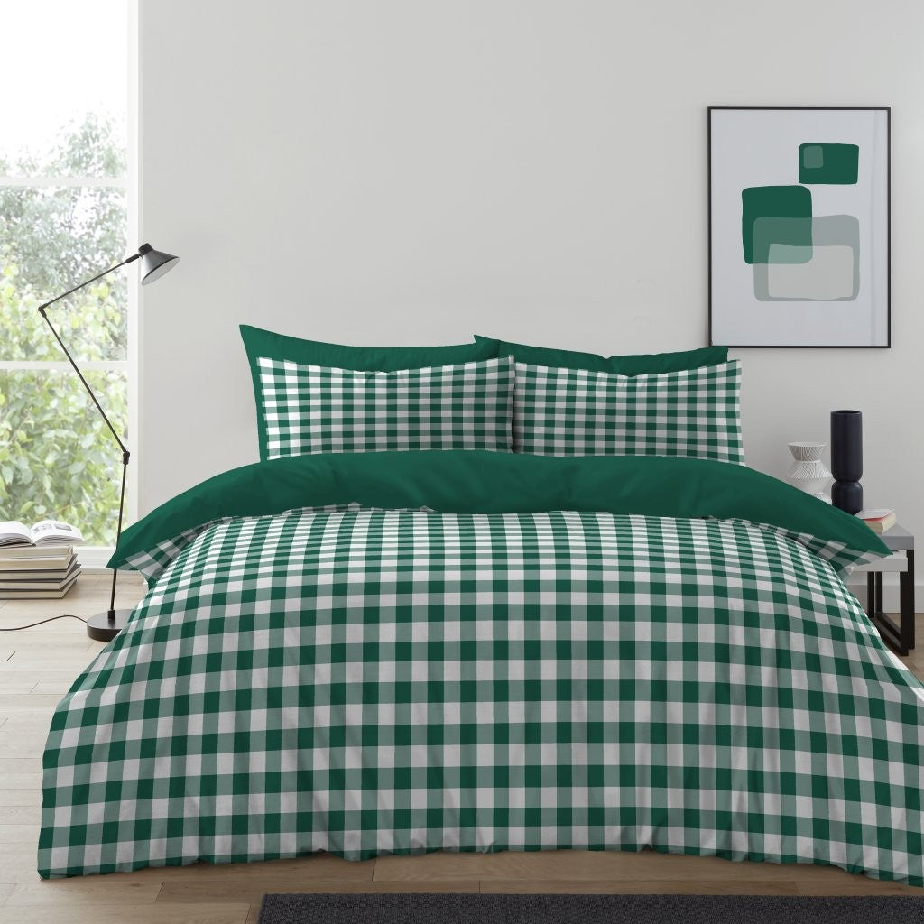 Gingham Moor Printed Duvet Cover Set | 14 Colours
