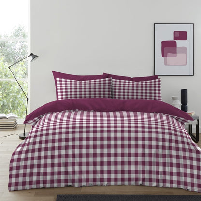 Gingham Moor Printed Duvet Cover Set | 14 Colours