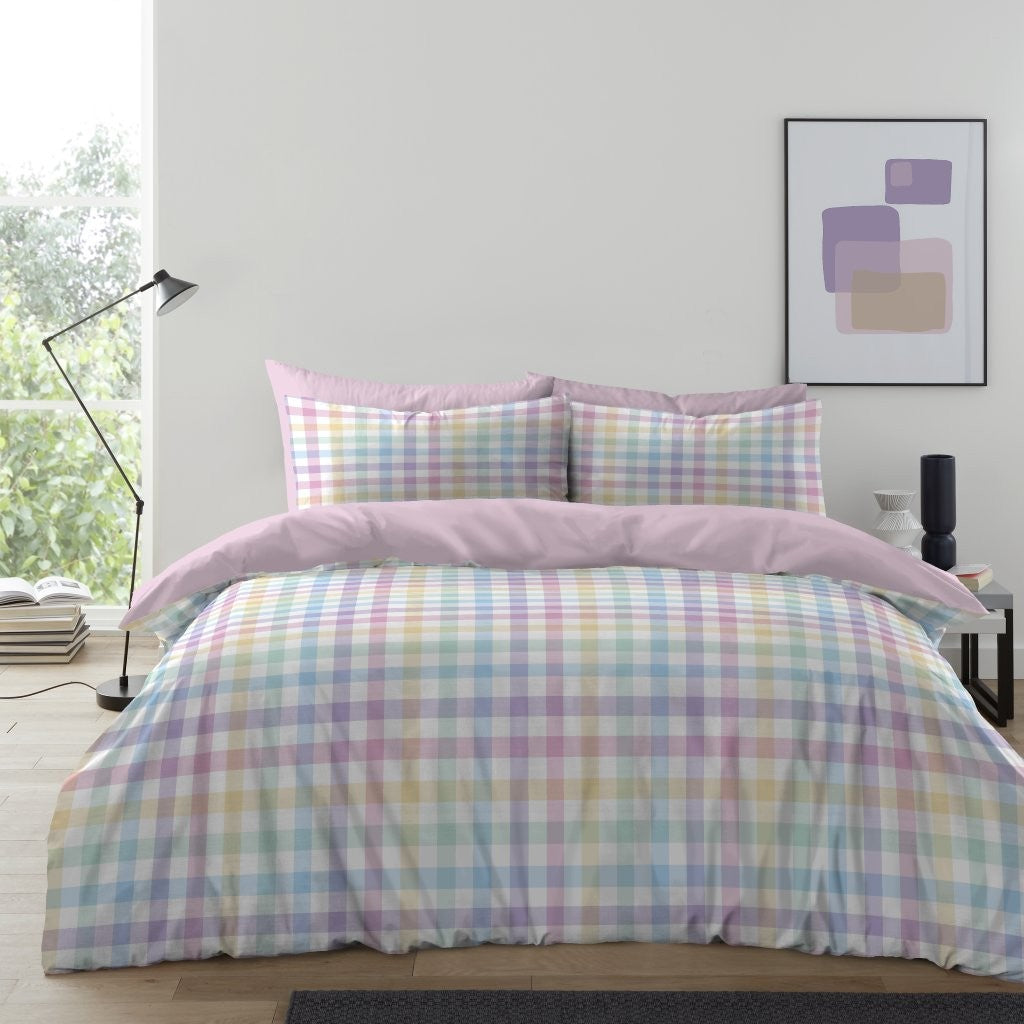 Gingham Moor Printed Duvet Cover Set | 14 Colours