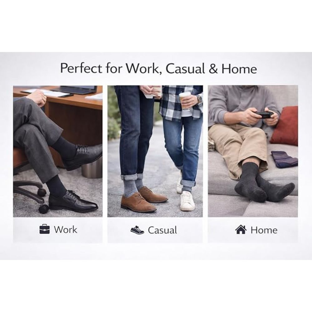 Grey Men’s Diabetic Socks | Size 6 - 11