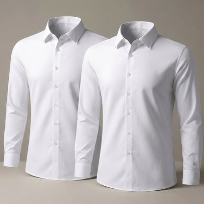 Pack of 2 Girls White School Blouse Long Sleeve