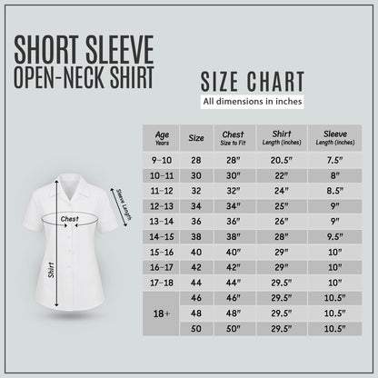 Pack of 2 Girls White School Blouse Short Sleeve Open Neck