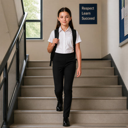 Black Jersey Pull-On School Trouser – Full Elasticated Waist