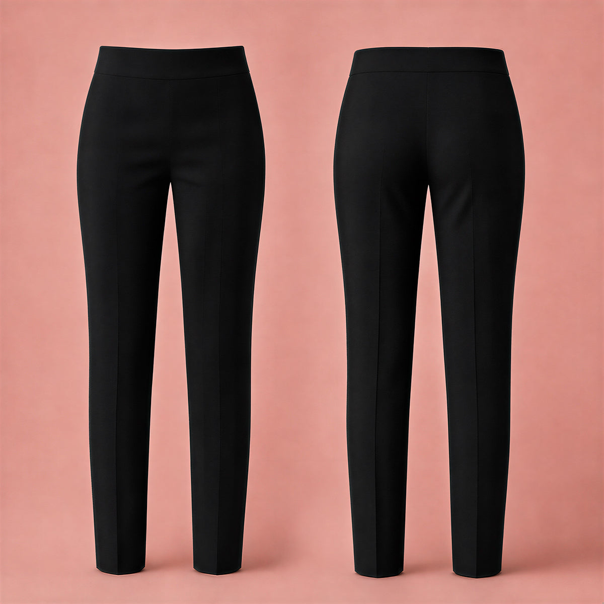 Pack of 2 Black Jersey Pull-On School Trousers – Full Elasticated Waist