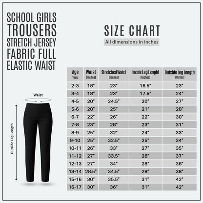 Black Jersey Pull-On School Trouser – Full Elasticated Waist
