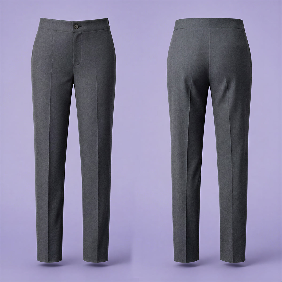 Pack of 2 Grey School Uniform Trousers – Adjustable Waist, Regular Fit