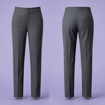Pack of 2 Grey School Uniform Trousers – Adjustable Waist, Regular Fit