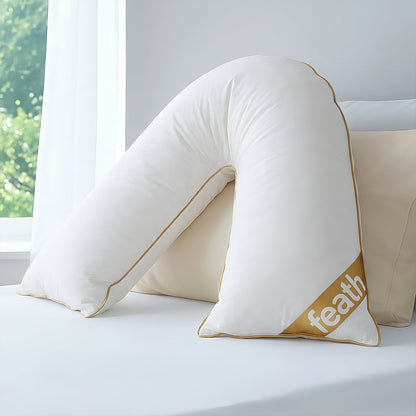 Goose Feather V Shaped Pillow | 75CM x 40CM x 36CM