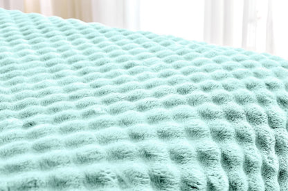 Bubble Jacquard Fleece Throws | 6 Colours