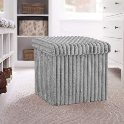 Ribbed Ottoman Storage Box | 38 x 38 x 38CM | 5 Colours