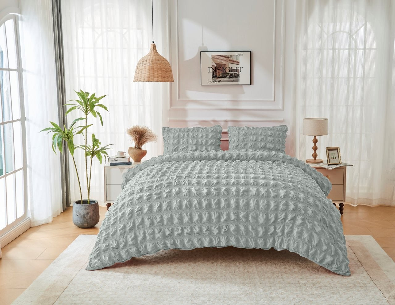 Seersucker Ripon Duvet Cover Set | 6 Colours