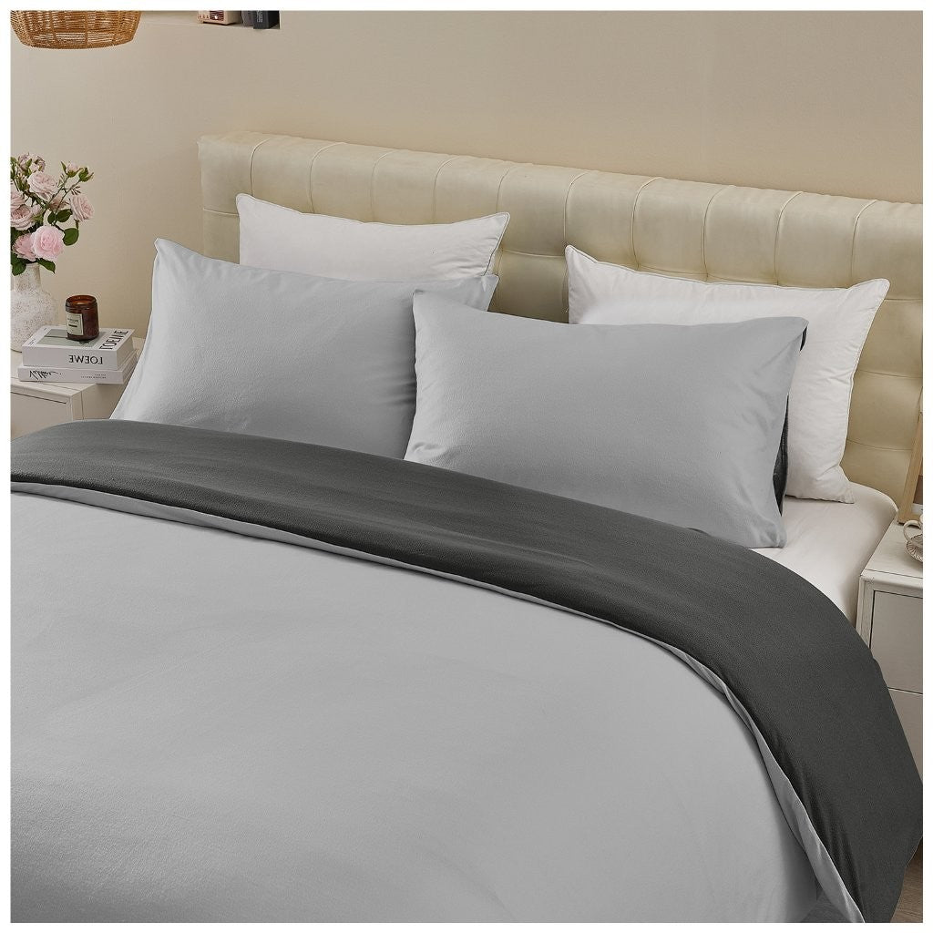 Soft Touch Reversible Plain Duvet Cover Set | 6 Colours