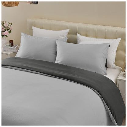 Soft Touch Reversible Plain Duvet Cover Set | 6 Colours