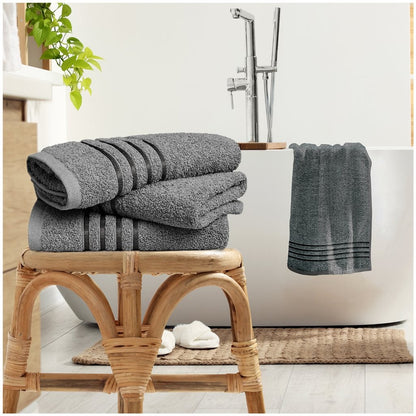 100% Egyptian Cotton Estrella Stripe Towels | 9 Colours | 500 GSM