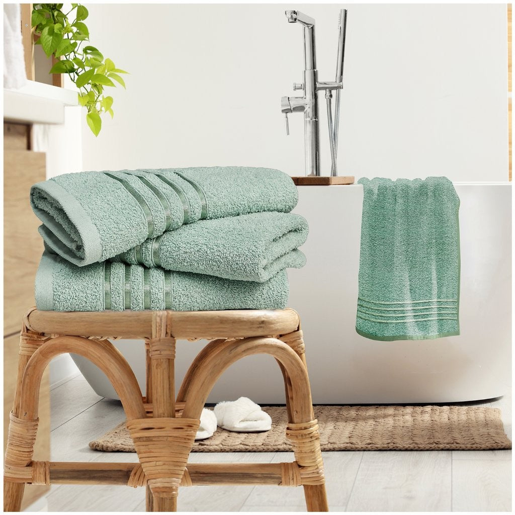 100% Egyptian Cotton Estrella Stripe Towels | 9 Colours | 500 GSM
