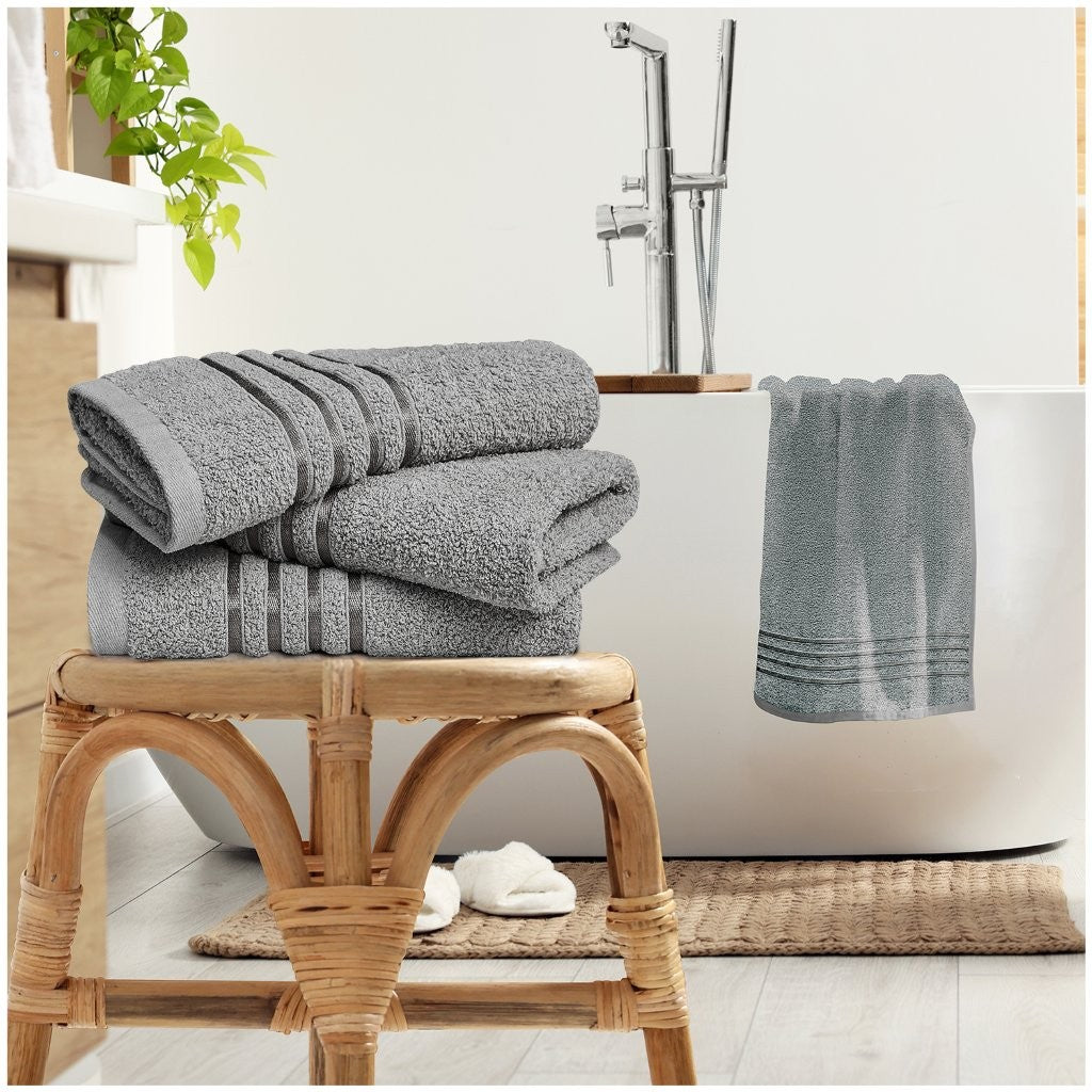 100% Egyptian Cotton Estrella Stripe Towels | 9 Colours | 500 GSM