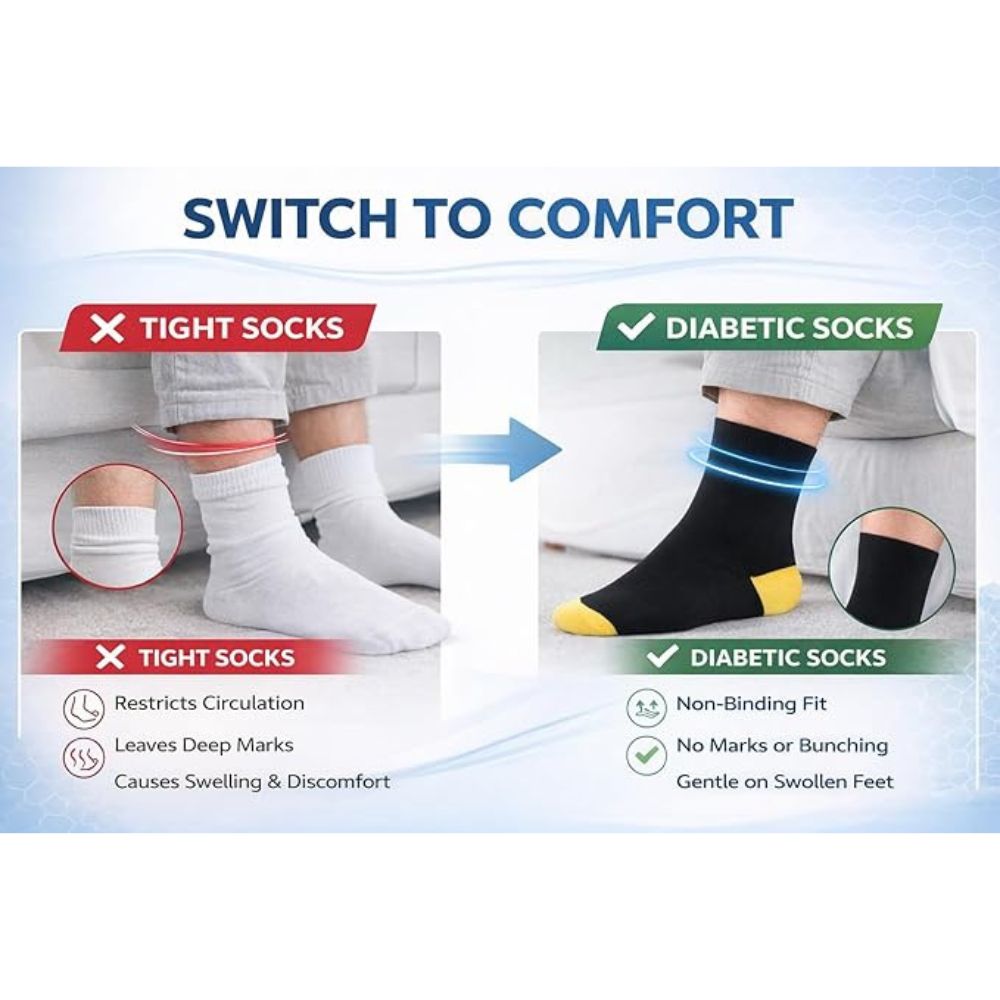 Heel & Toe Men’s Diabetic Socks | Size 6 - 11