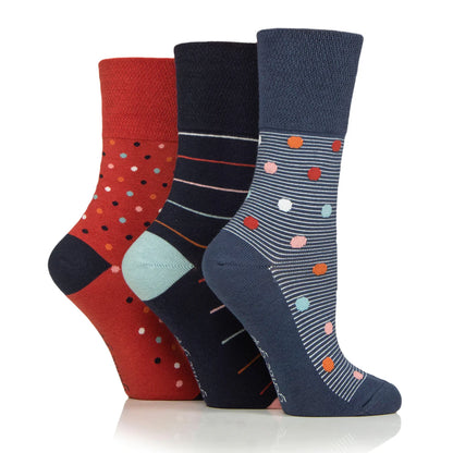 Women Heritage Spot/Stripe Gentle Grip Cotton Rich Socks