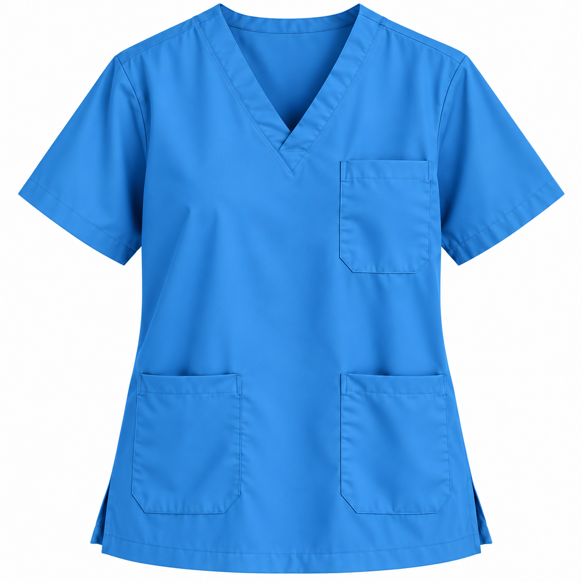 Hospital Blue men's V-neck medical scrub top
