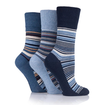 Women Intellect Navy/Denim Gentle Grip Cotton Rich Socks