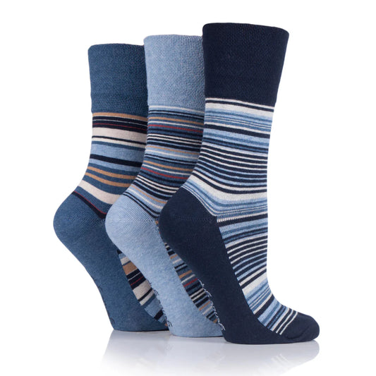 Women Intellect Navy/Denim Gentle Grip Cotton Rich Socks