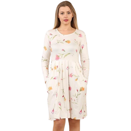 Ivory Floral Tunic Top