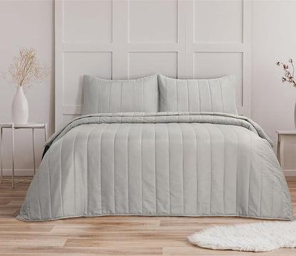Quilted Bedspreads with 2 Pillowcases | 5 Colours