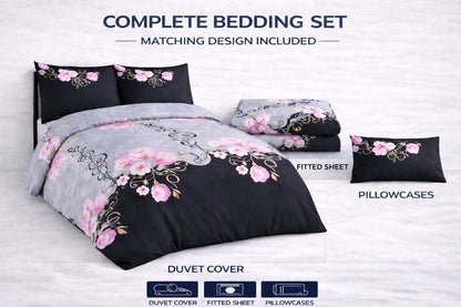 Lone Printed Complete Set | Duvet Cover + Fitted Sheet + Pillowcases