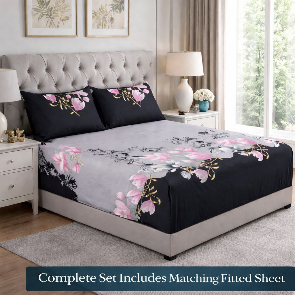 Lone Printed Complete Set | Duvet Cover + Fitted Sheet + Pillowcases