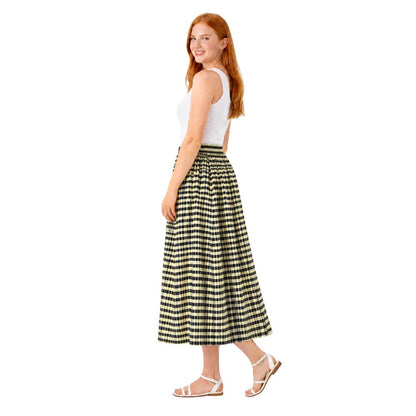 Gingham Crinkle Midi Skirt | 7 Colours