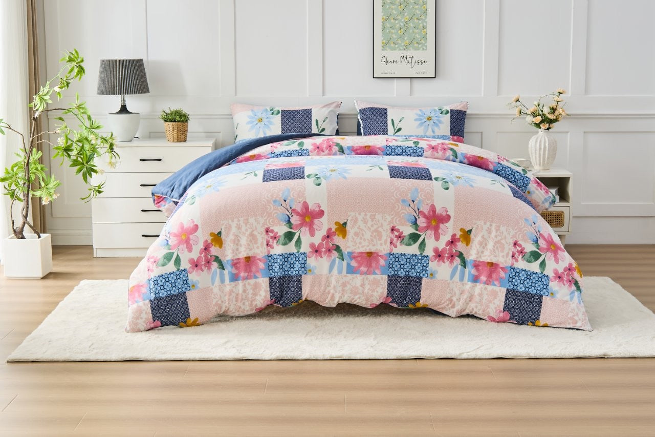 Liza Soft Touch Printed Duvet Cover Set