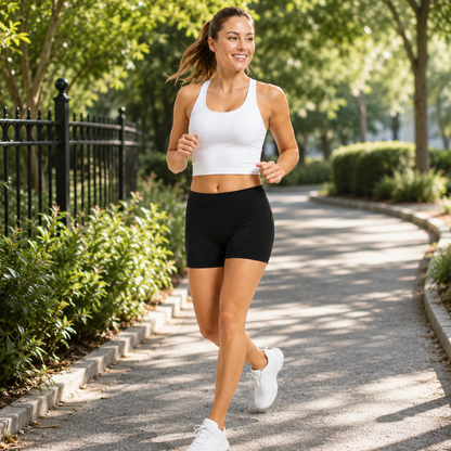 Black Casual Cotton Shorts