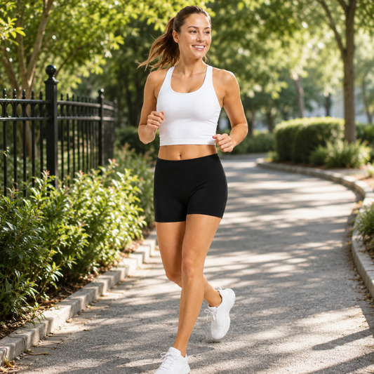 Black Casual Cotton Shorts