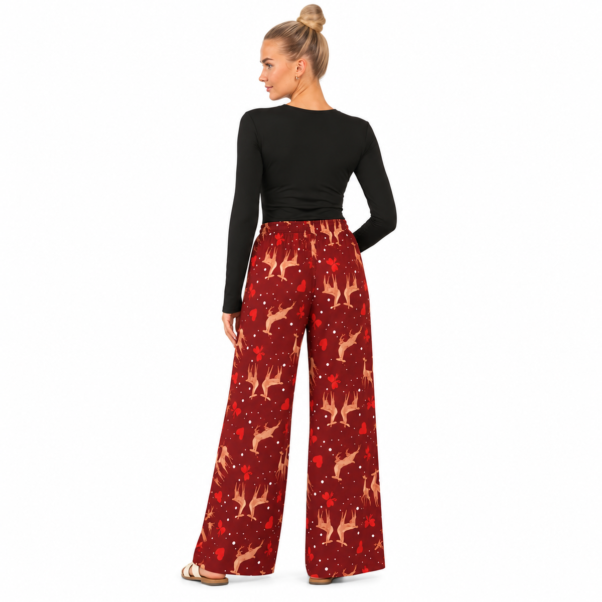 Stag Printed Palazzo Trousers | 2 Colours