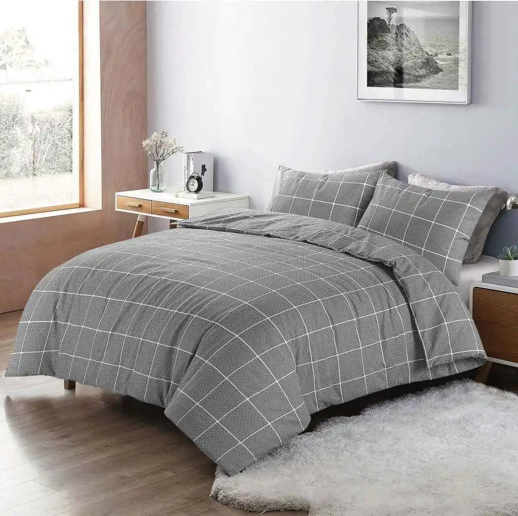 mateo duvet cover set grey