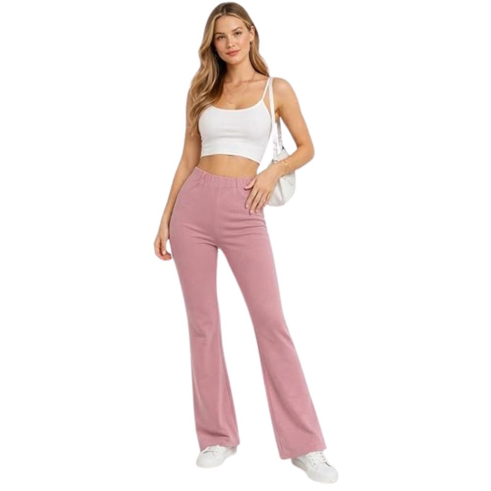 Supreme Jersey Pull-On Bootleg Flared Trousers | 11 Colours