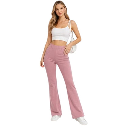 Supreme Jersey Pull-On Bootleg Flared Trousers | 11 Colours
