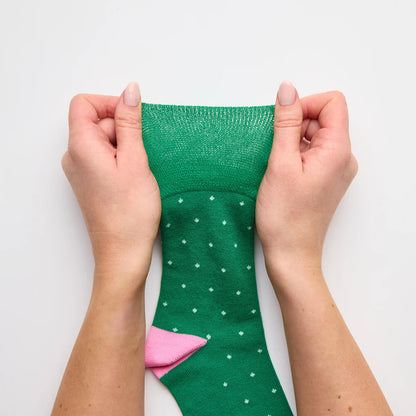 Women Micro Polka Dot Gentle Grip Cotton Rich Socks
