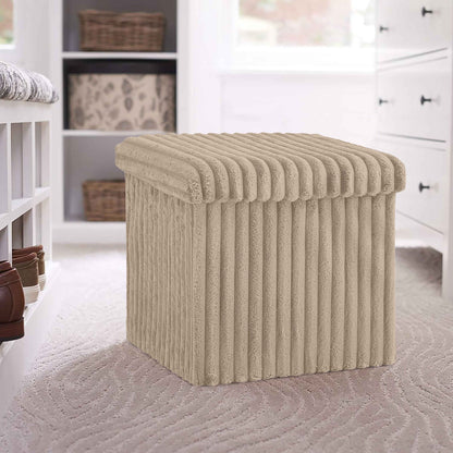 Ribbed Ottoman Storage Box | 38 x 38 x 38CM | 5 Colours