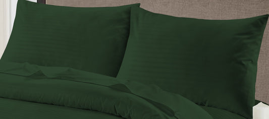 Brushed Microfibre Embossed Stripe Pillow Cases | Pack of 4