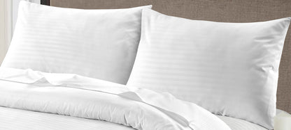Brushed Microfibre Embossed Stripe Pillow Cases | Pack of 4
