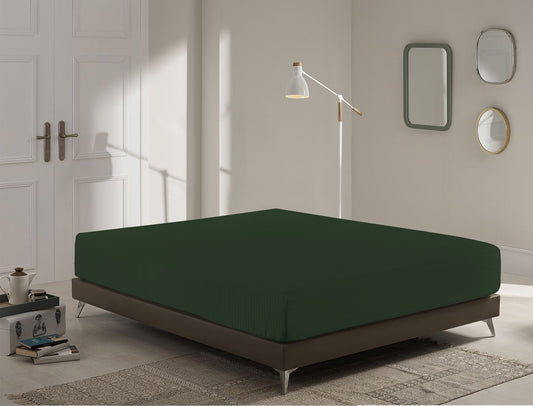 Brushed Microfibre Embossed Stripe 40CM Deep Fitted Sheets