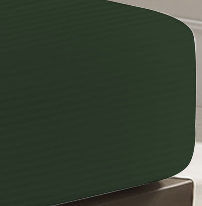 Brushed Microfibre Embossed Stripe 40CM Deep Fitted Sheets