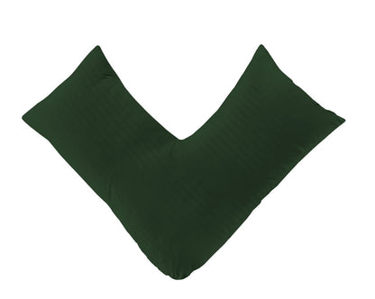 Brushed Microfibre Embossed Stripe V Shaped Pillow Cases | Pack of 2