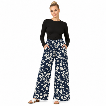 Lilly Printed Palazzo Trousers | 2 Colours