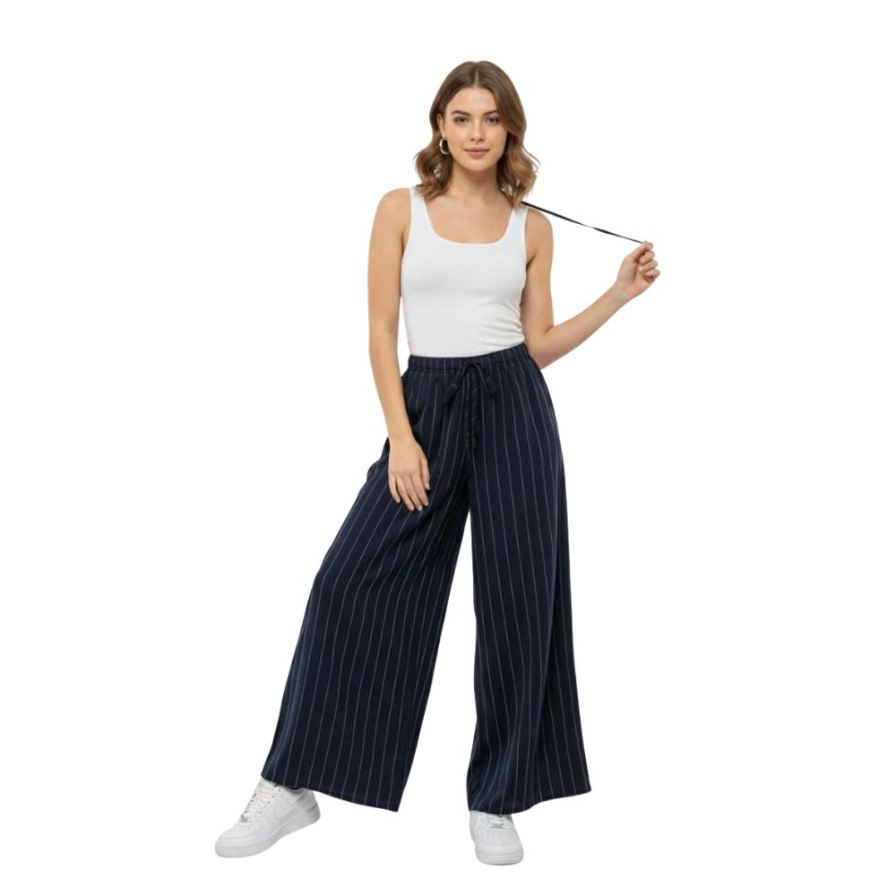 Striped Wide Leg Palazzo Trousers | 5 Colours