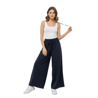 Striped Wide Leg Palazzo Trousers | 5 Colours
